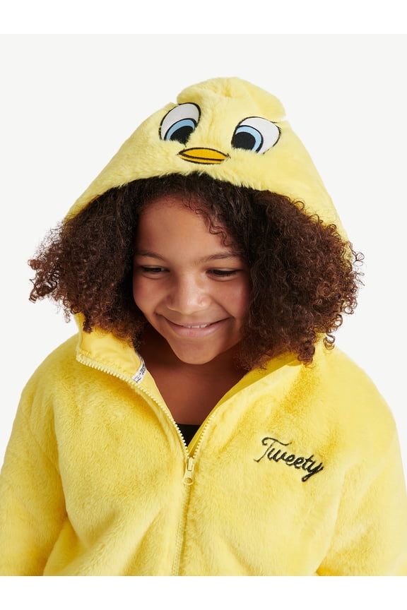 Girl's Looney Tunes Hooded Fleece Jacket, Sizes XS - XL