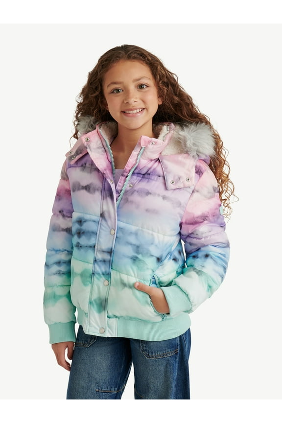 Girl's Matte Puffer Bomber, Sizes XS - XL