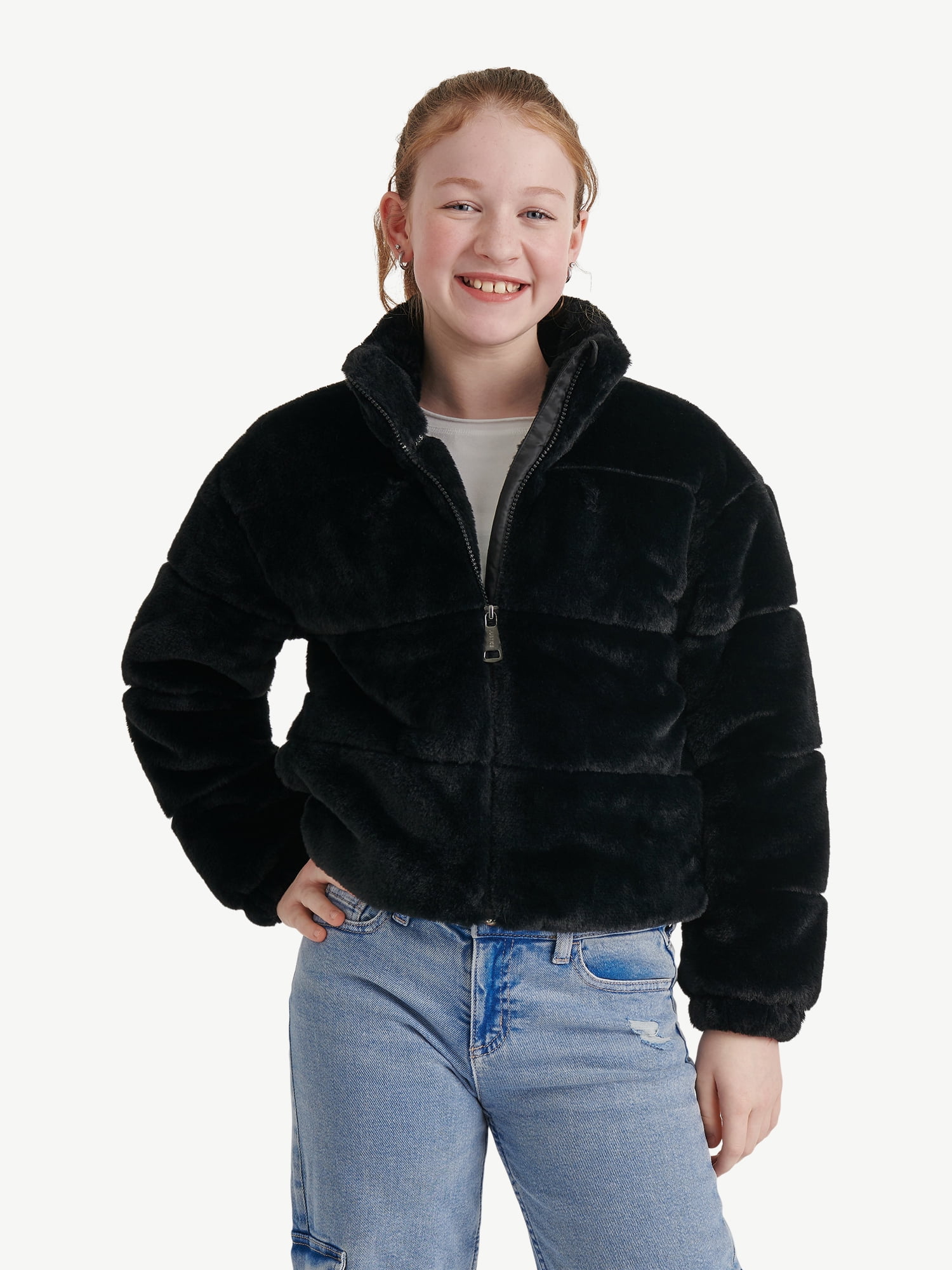 Justice Girl's Mock Neck Faux Jacket, Sizes XS - XL