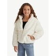 thumbnail image 1 of Justice Girl's Mock Neck Fur Jacket, Sizes XS - XL, 1 of 6