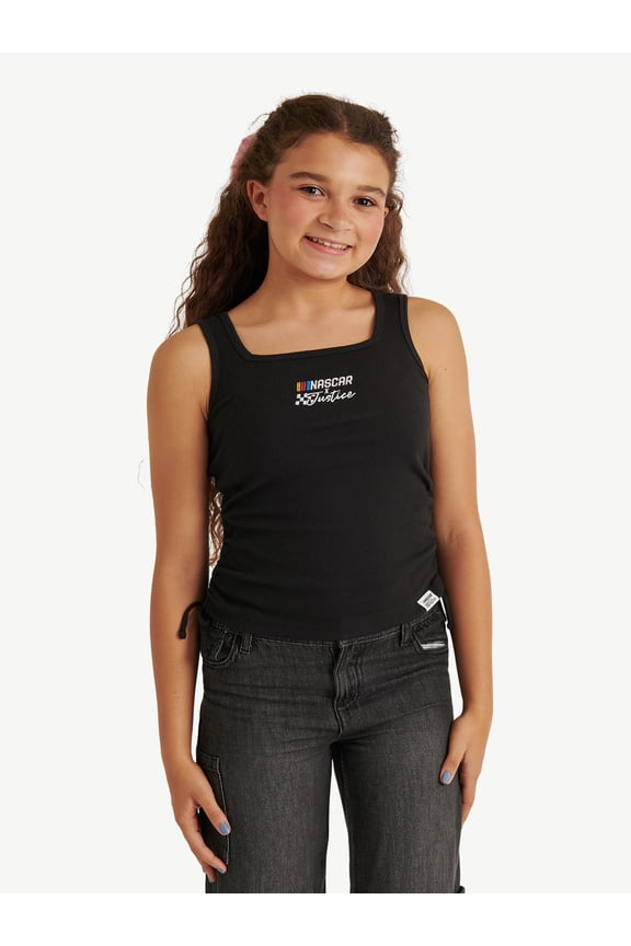 Girl's NASCAR X Justice Collab Cinch Tank, Sizes XS - XLP