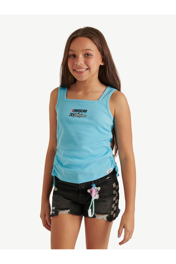 Girl's NASCAR X Justice Collab Cinch Tank, Sizes XS - XLP