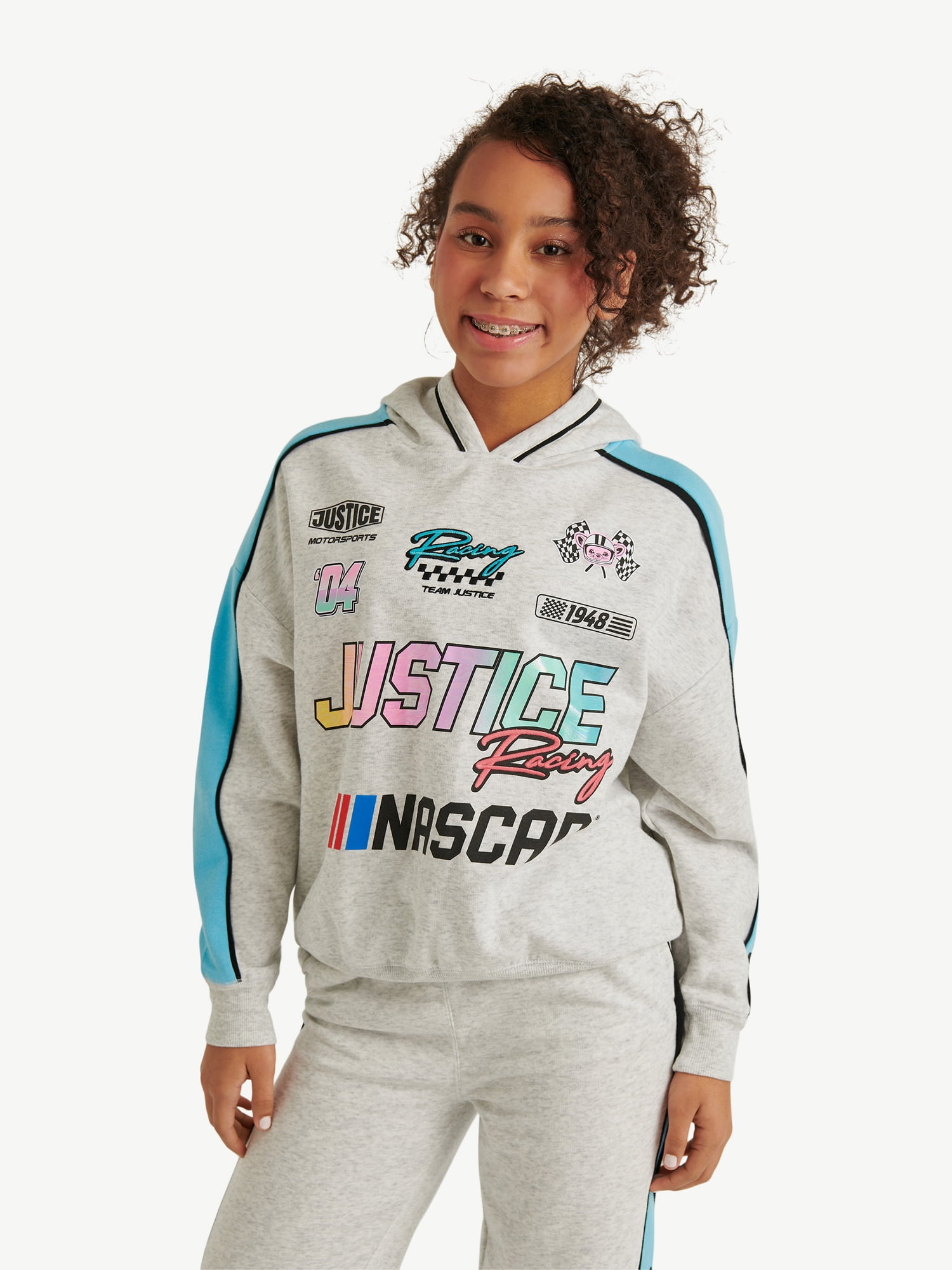 Justice Girl's NASCAR X Justice Collab Hoodie, Sizes XS - XLP