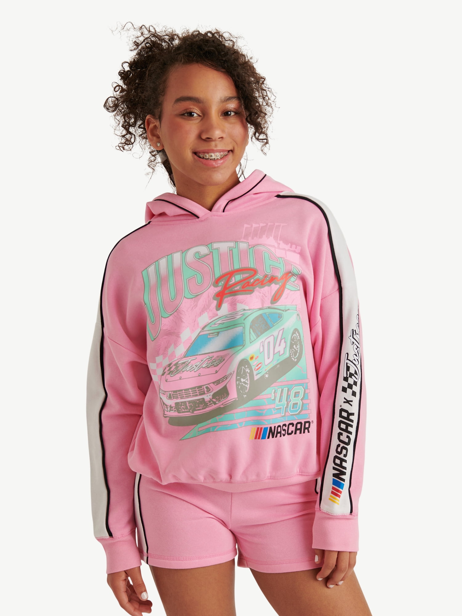 Justice Girl's NASCAR X Justice Collab Hoodie, Sizes XS - XLP