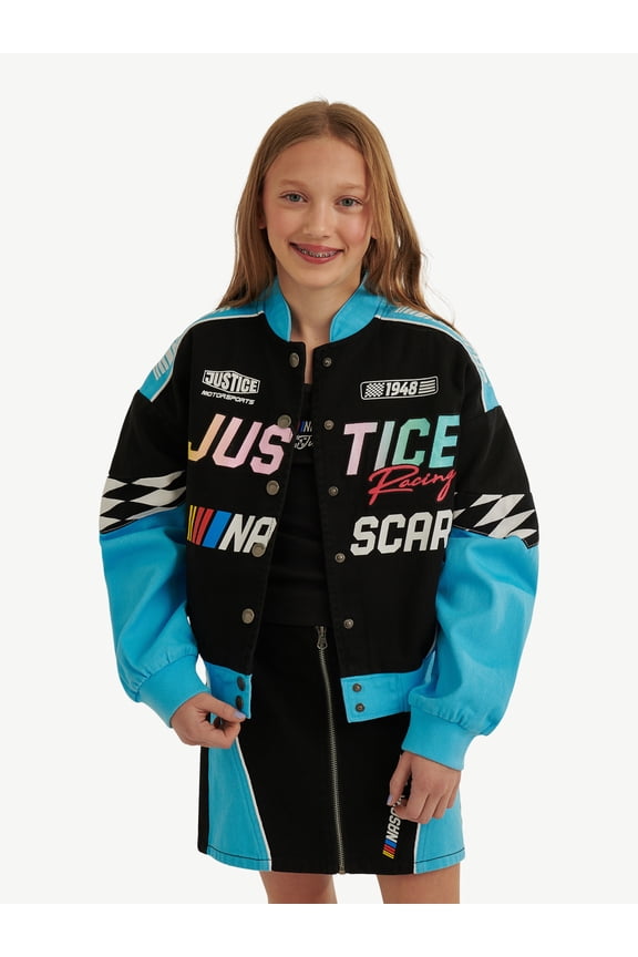 Girl's NASCAR X Justice Collab Racing Jacket, Sizes XS - XLP