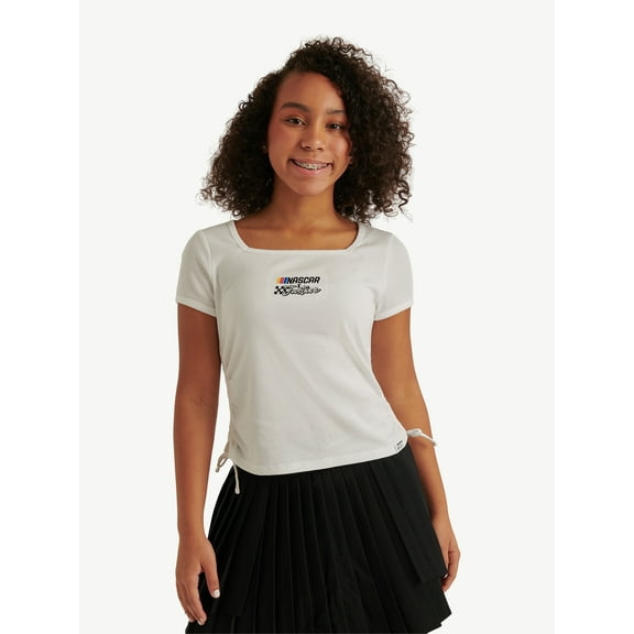 Justice Girl's NASCAR X Justice Collab Short Sleeve Tee, Sizes XS - XLP