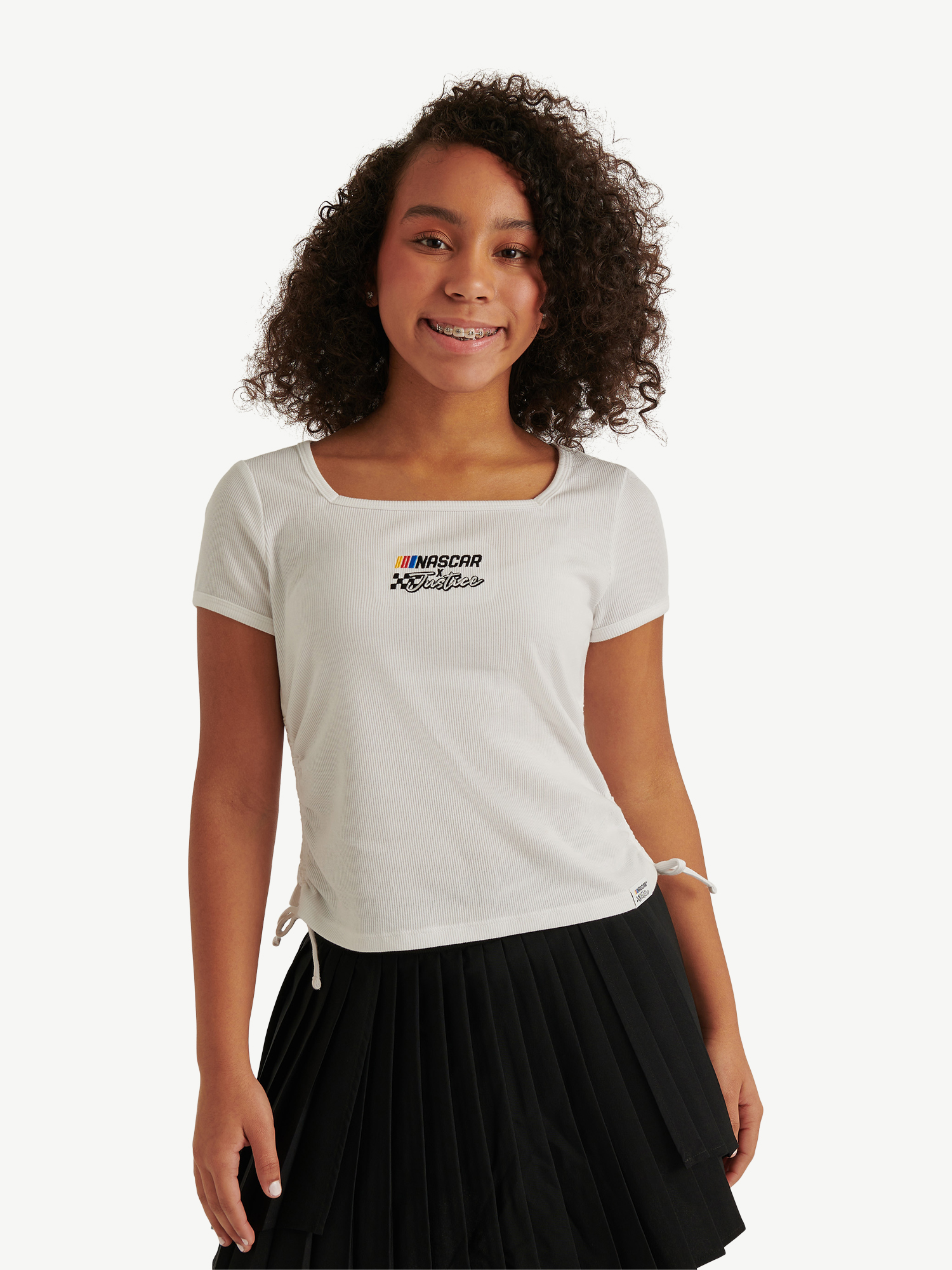 Justice Girl s NASCAR X Justice Collab Short Sleeve Tee Sizes XS XLP Justice Girl s NASCAR X Justice Collab Short Sleeve Tee Sizes XS XLP