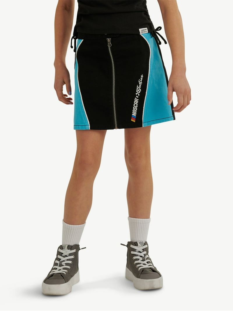 Justice Girl's NASCAR X Justice Collab Zip Front Skirt, Sizes XS