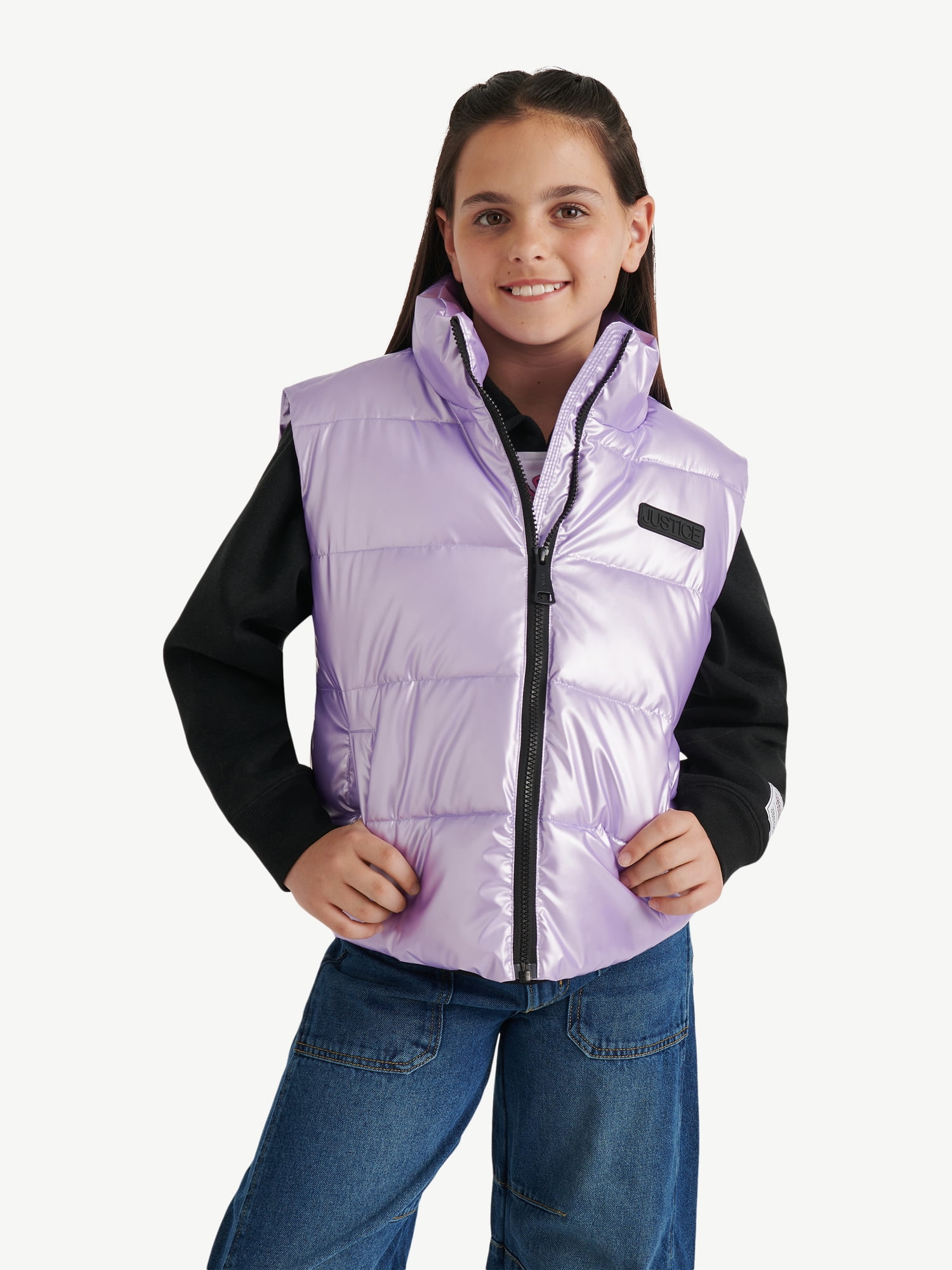 Justice Girl's Puffer Vest, Sizes XS - XL - Walmart.com