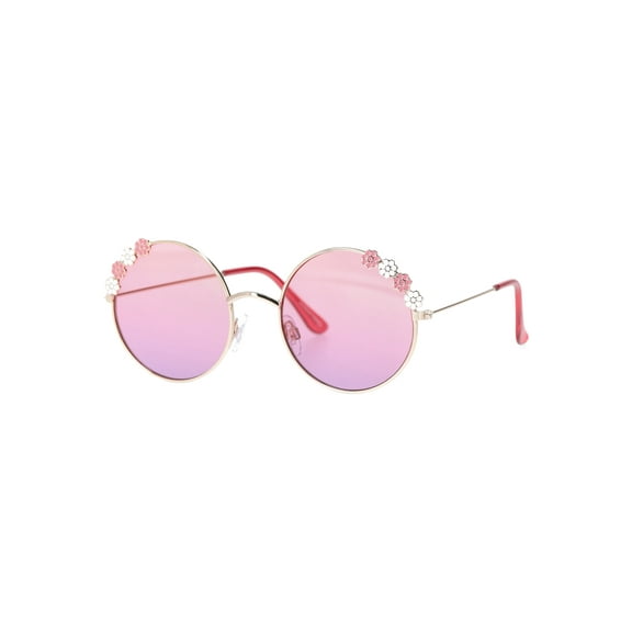 Justice Girl's Round Sunglasses, Pink