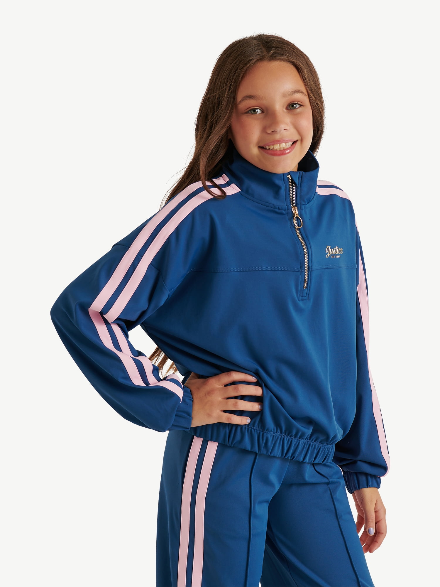 Justice Girl's Track 1/2 Zip Jacket, Sizes XS - XLP
