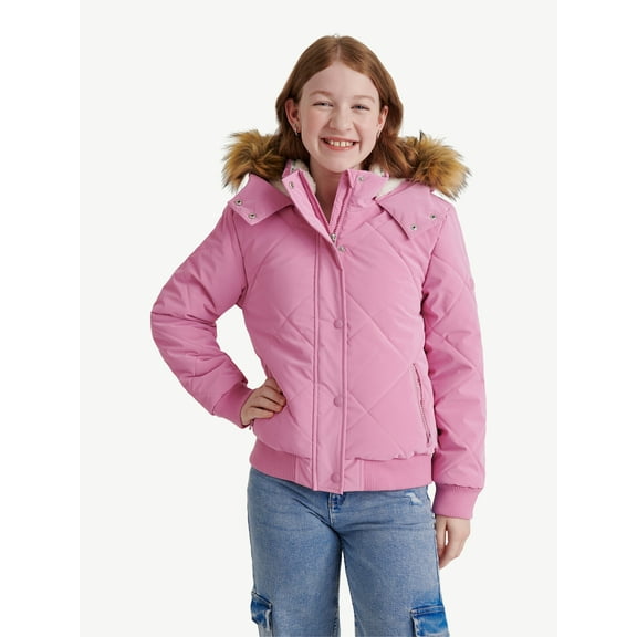 Justice Girl's Velvet Puffer Bomber, Sizes XS - XL