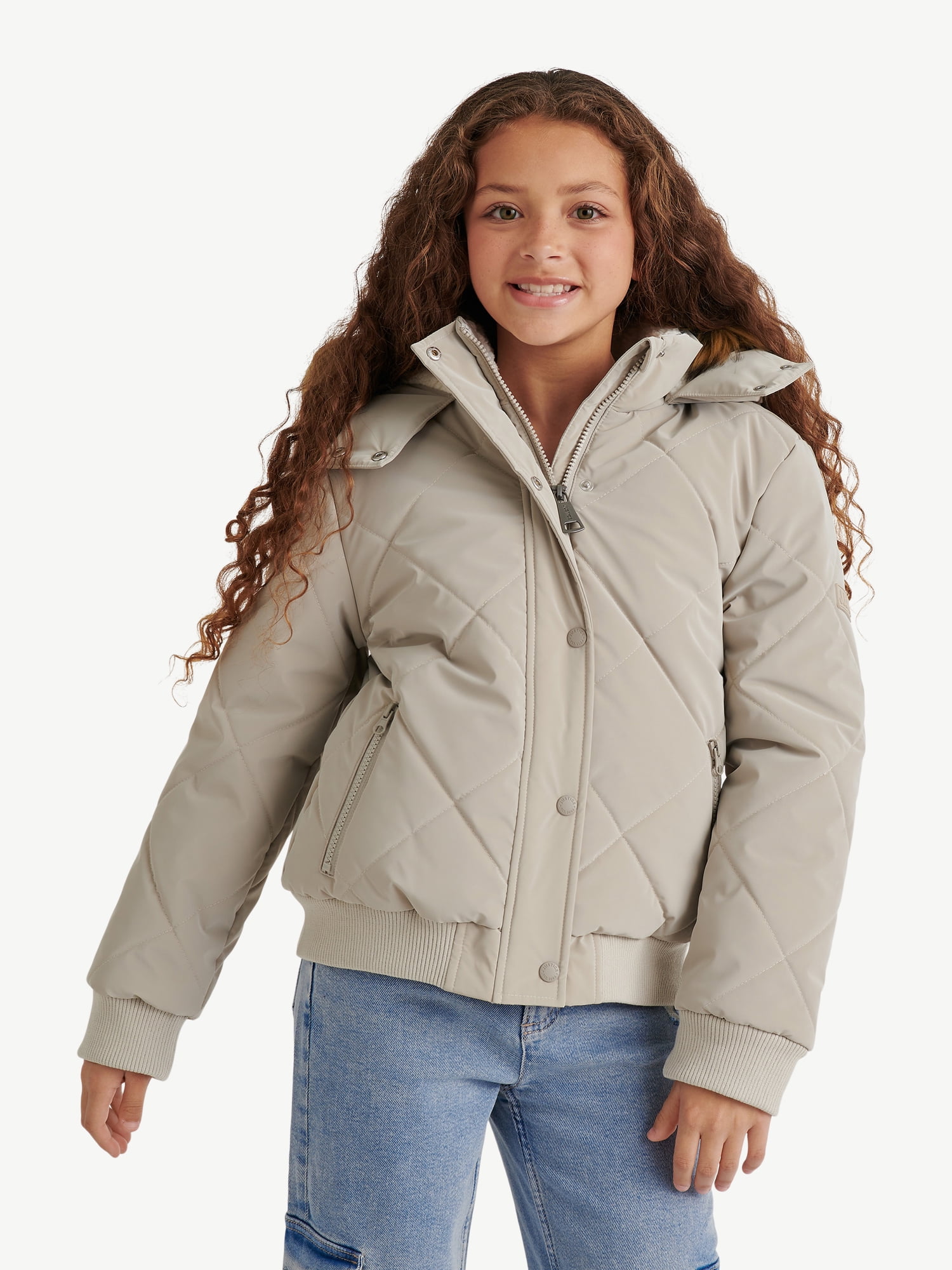 Justice Girl's Velvet Puffer Bomber, Sizes XS - XL
