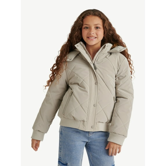 Justice Girl's Velvet Puffer Bomber, Sizes XS - XL