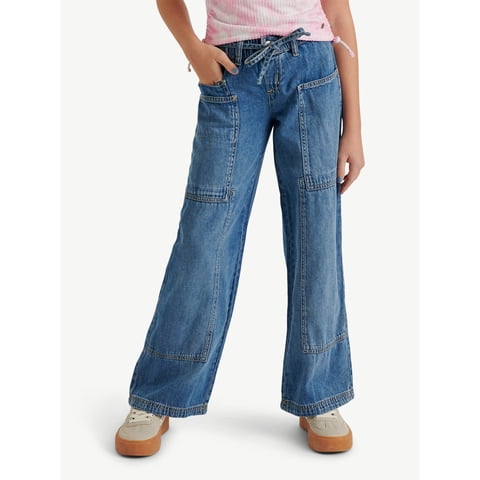 Girl's Wide Leg with Seaming Details, Sizes 6-18, Slim & Plus