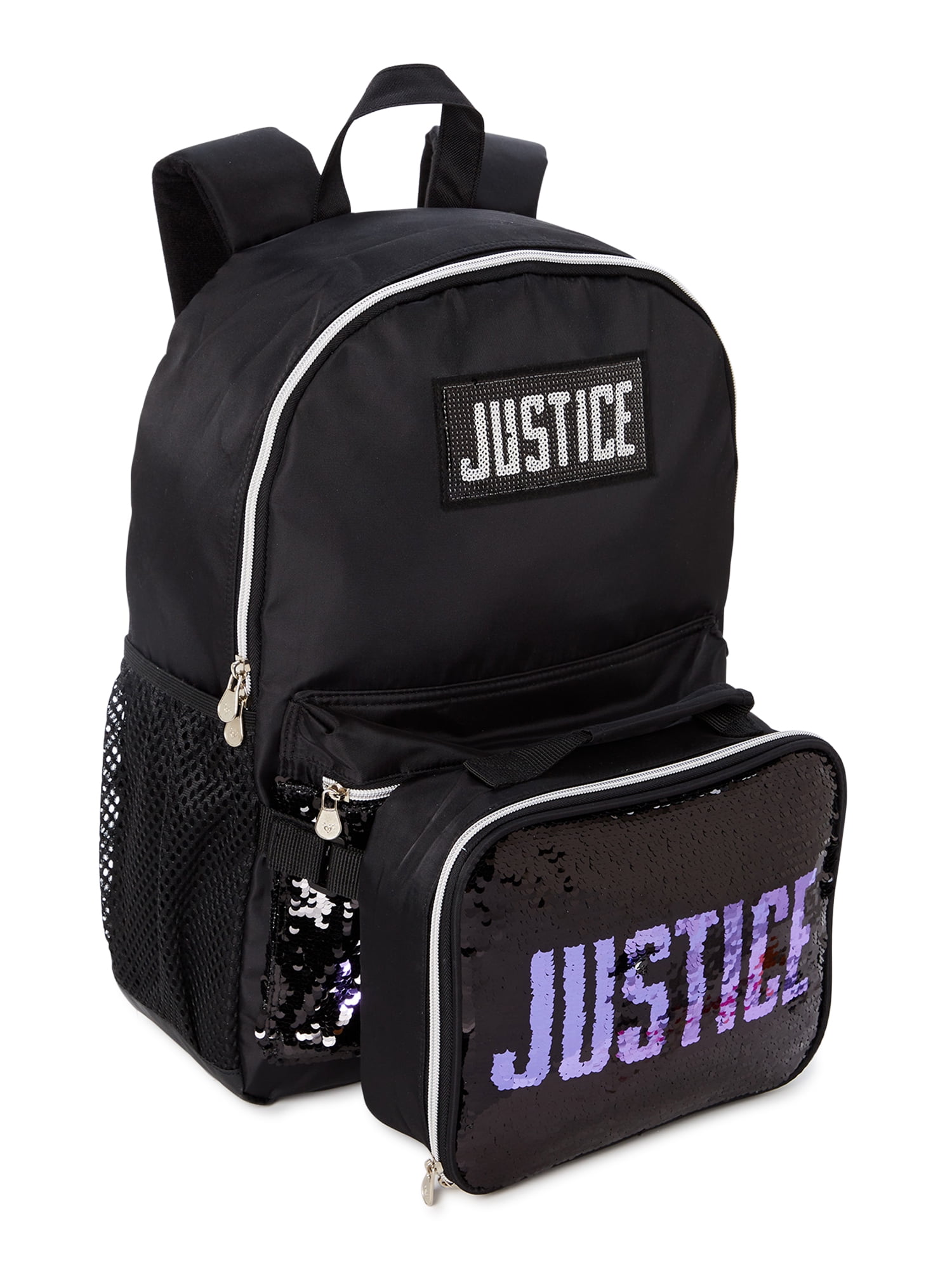 Justice Girl's Quilted Backpack Lunch Tote & Pouch Set - 1 Each