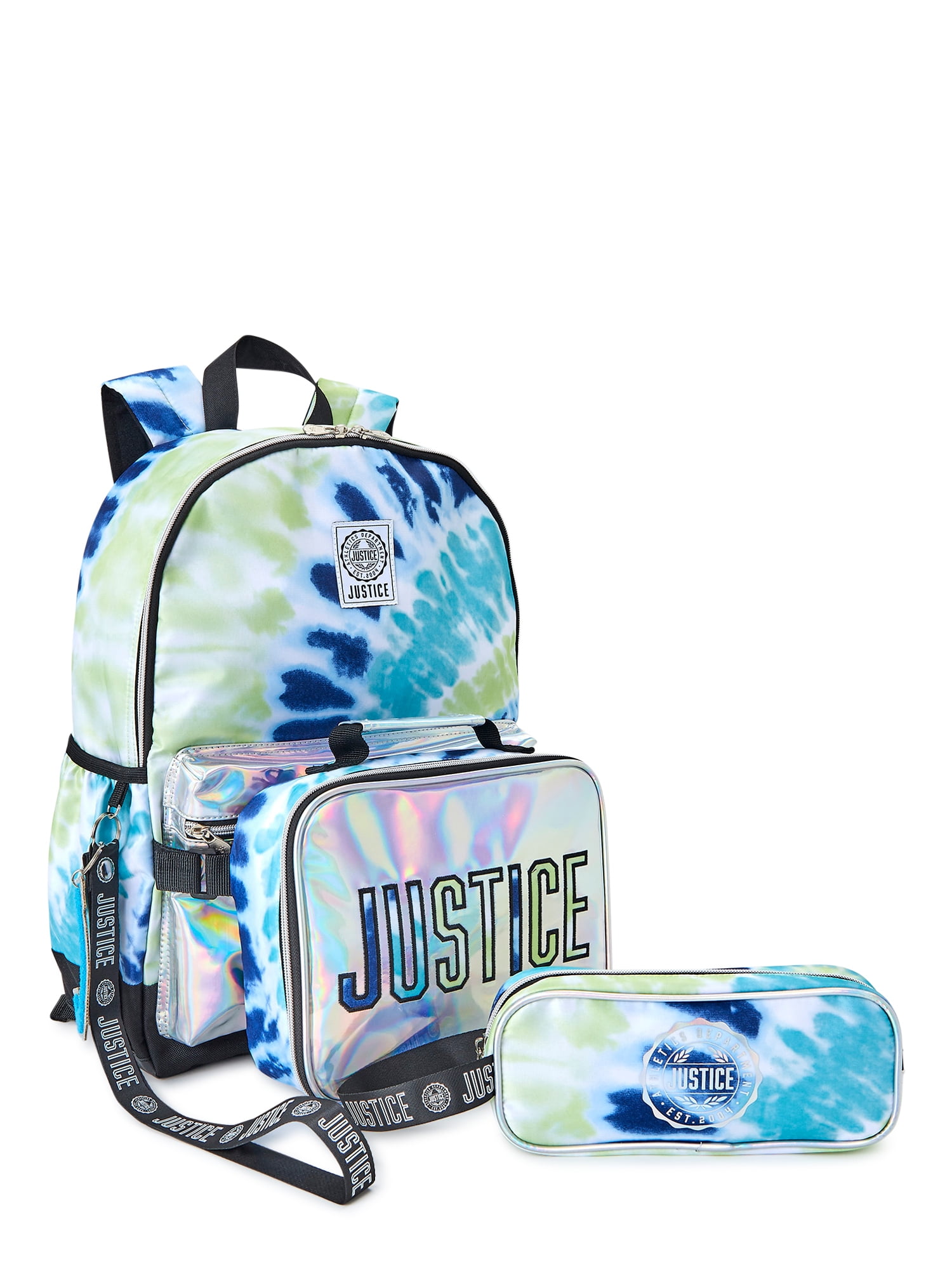 JUSTICE Glitter Stripe Initial Lunch Box Bag Letter M