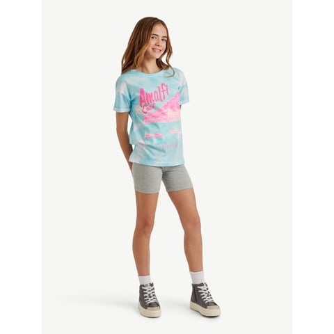 Girls Tee & Bike Short Set, Sizes XS - XLP