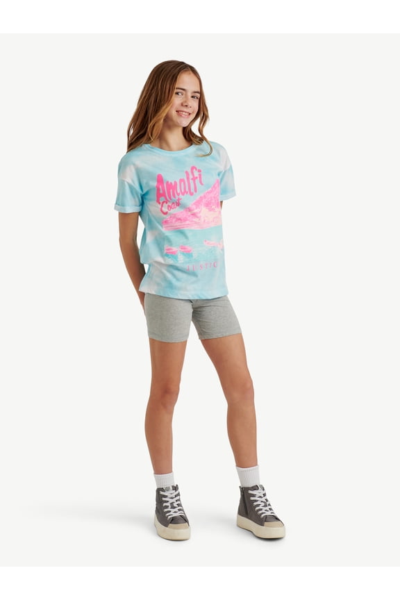 Girls Tee & Bike Short Set, Sizes XS - XLP