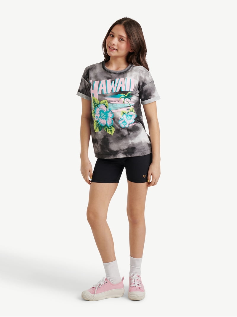 Justice Girls Tee & Bike Short Set, Sizes XS - XLP - Walmart.com