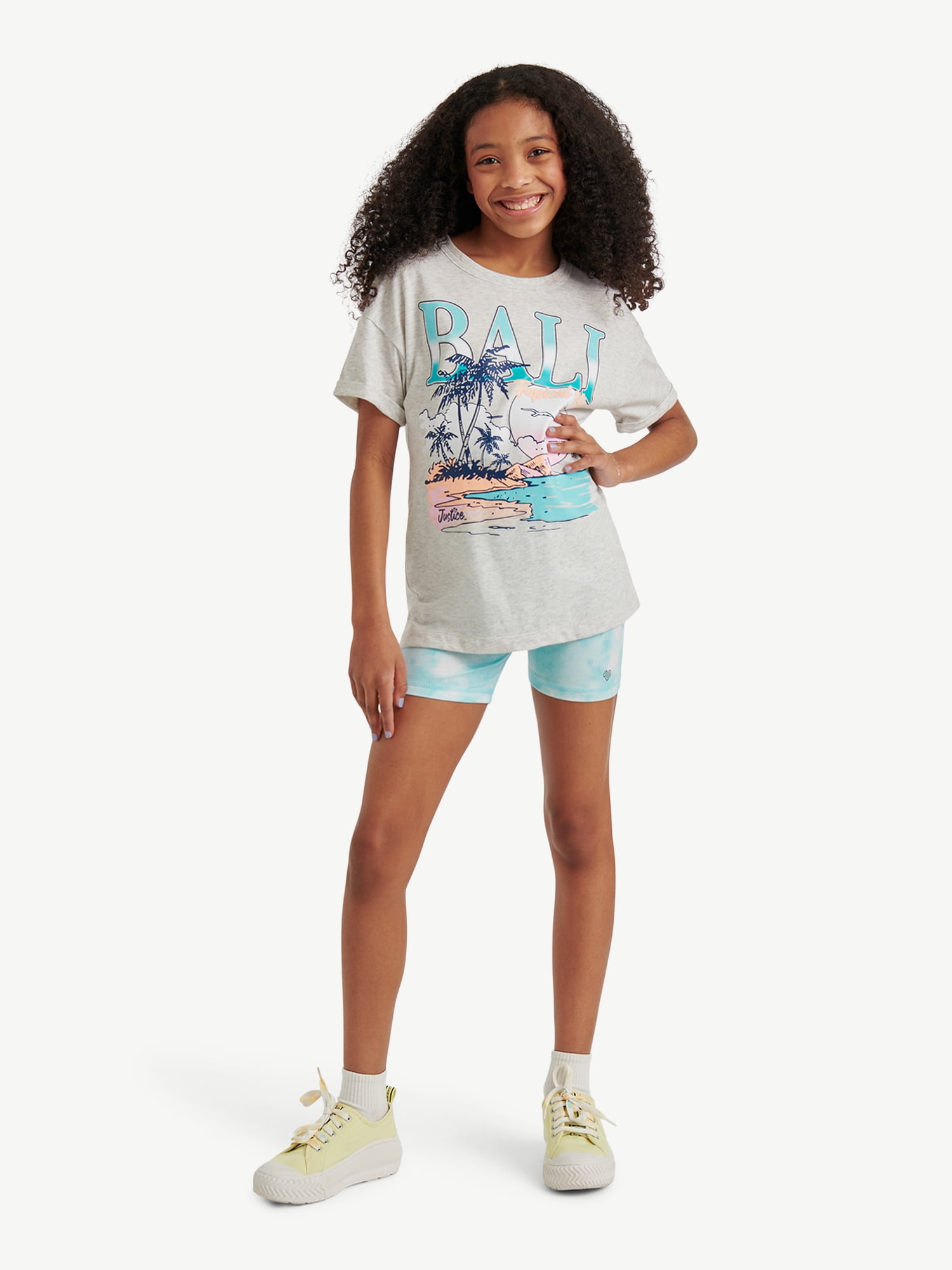 Justice Girls Tee & Bike Short Set, Sizes XS - XLP