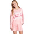 thumbnail image 1 of Justice Girls 2-Piece Long Sleeve Lounge Sweatshirt and Short Pajama Set, Sizes 5-18, 1 of 4