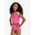 thumbnail image 1 of Justice Girls 2 Piece Short Sleeve Rashguard Swimsuit, Sizes XS-XL, 1 of 6