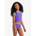 thumbnail image 1 of Justice Girls 2 Piece Short Sleeve Rashguard Swimsuit, Sizes XS-XL, 1 of 6