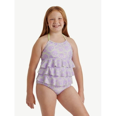 Justice Girls 2 piece Ruffle Halter Tankini Swimsuit, sizes XS-XL