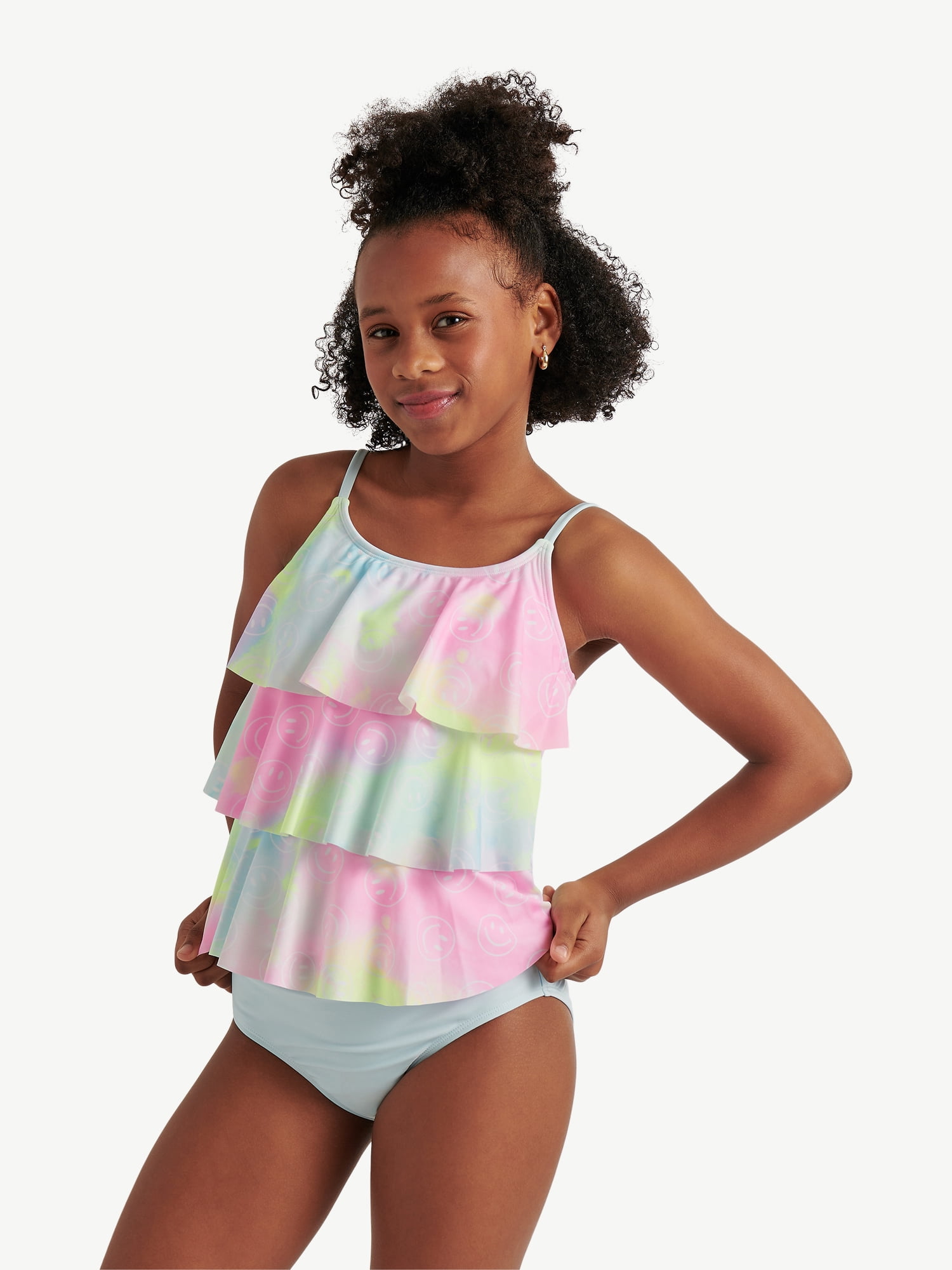 Justice Girls 2 piece Ruffle Tankini Swimsuit, sizes XS-XL