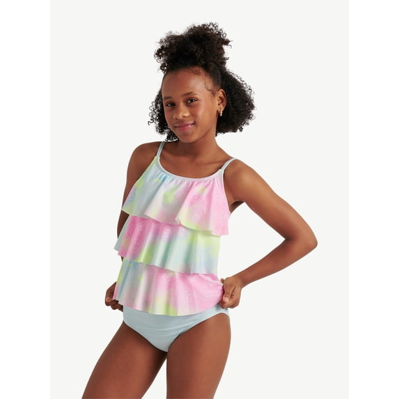 Justice Girls 2 piece Ruffle Tankini Swimsuit, sizes XS-XL