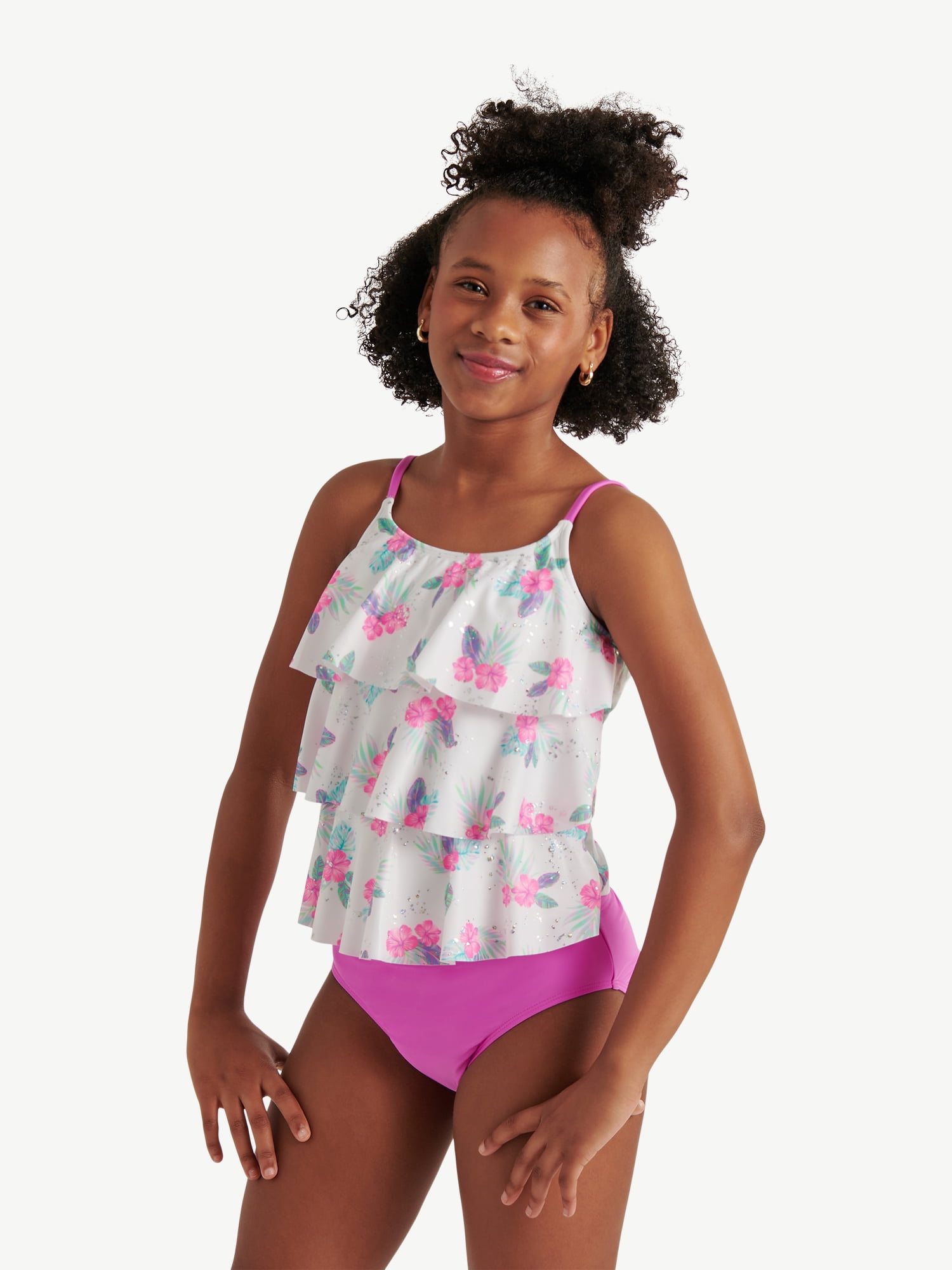 Justice Girls 2 piece Ruffle Tankini Swimsuit, sizes XS-XL