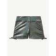 thumbnail image 1 of Justice Girls Foil Dance Shorts for Gymnastics and Practice, Adjustable High Waist, Sizes XS-XL, 1 of 4