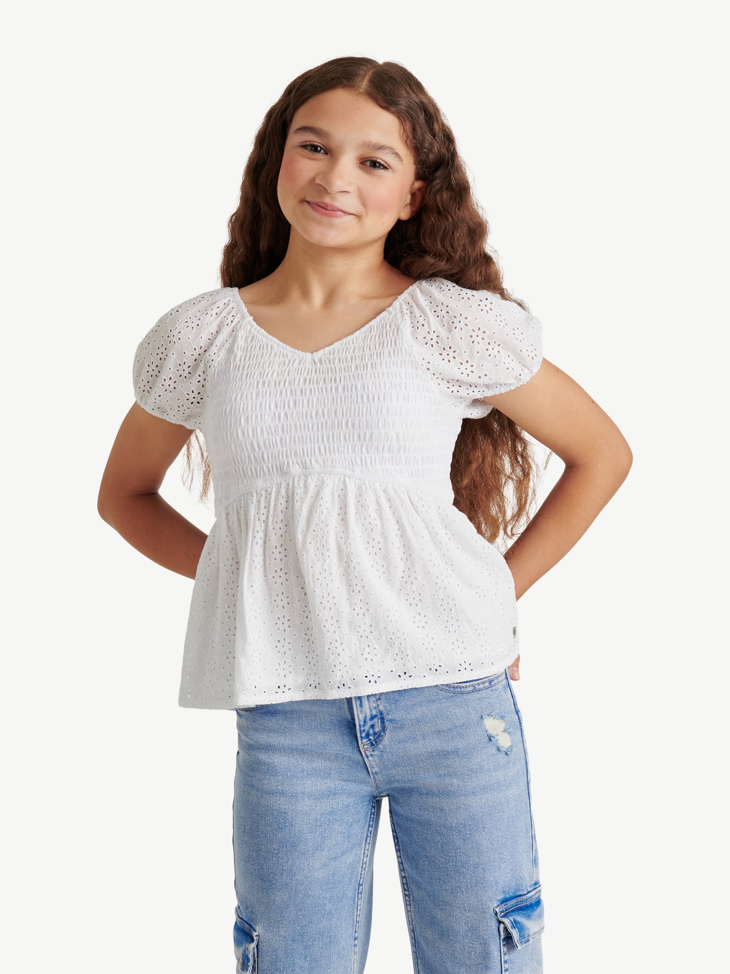 Justice Girls Babydoll Top, Sizes XS - XLP - Walmart.com