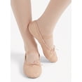 thumbnail image 1 of Justice Girls Ballet Shoes for Dance Class, Leather Sole with Adjustable Strap, Sizes 1-13, 1 of 3