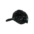 thumbnail image 1 of Justice Girl's Velvet Sequins Baseball Hat, Black, 1 of 5