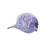 Justice Girls Velvet Sequins Baseball Hat, Purple
