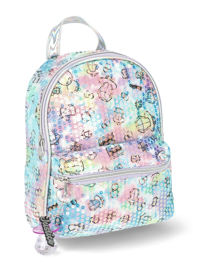 Justice Girls' Bazooka and Ring Pop Mini Backpack with Keychain