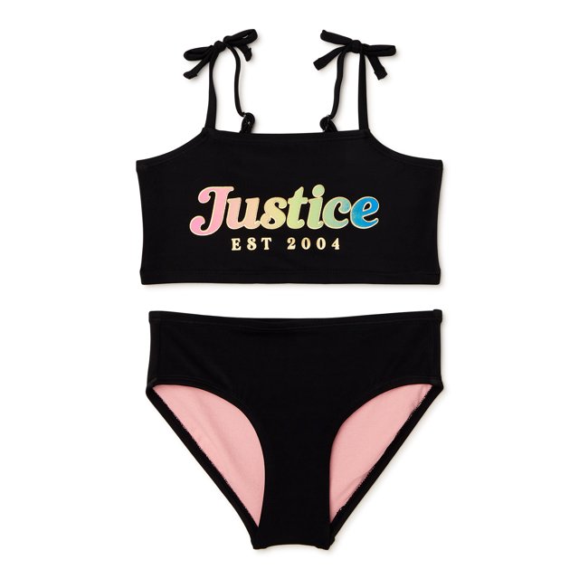 Justice Girls Bikini Signature Swimsuit, 2Piece, Sizes 622 Plus