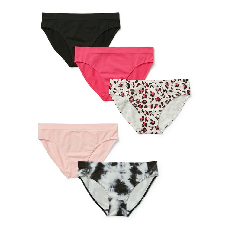 Justice Girls Bikini Underwear, 5-Pack, Sizes 6-16