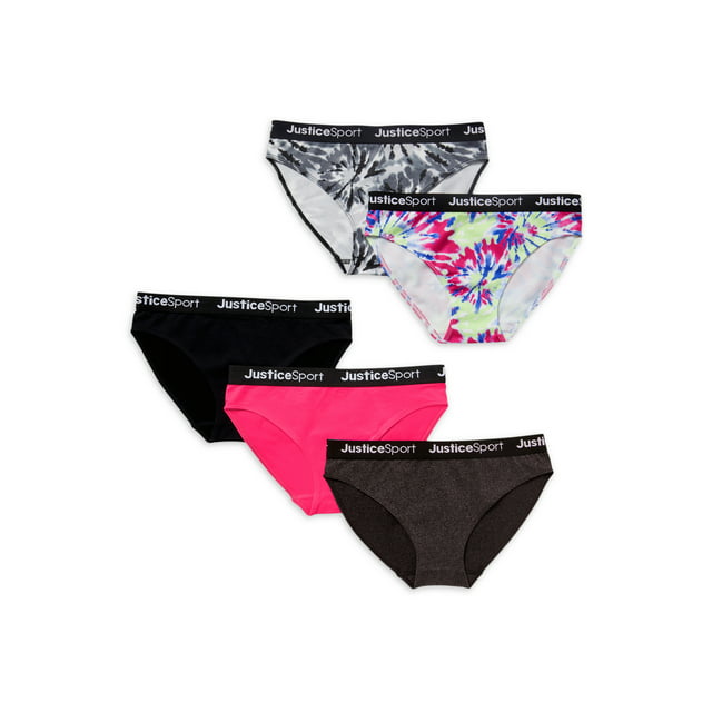 Justice Girls Bikini Underwear, 5-Pack, Sizes 6-16 - Walmart.com