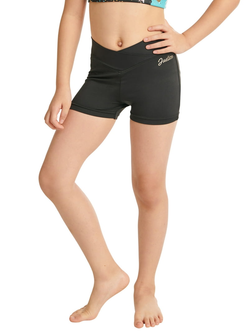 Justice Black Dance Shorts XS to XL with Crossover Waist