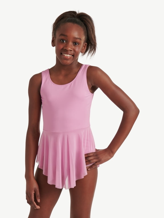 Girls' Bow Back Skirted Tank Leotard, Sizes XXS-XL