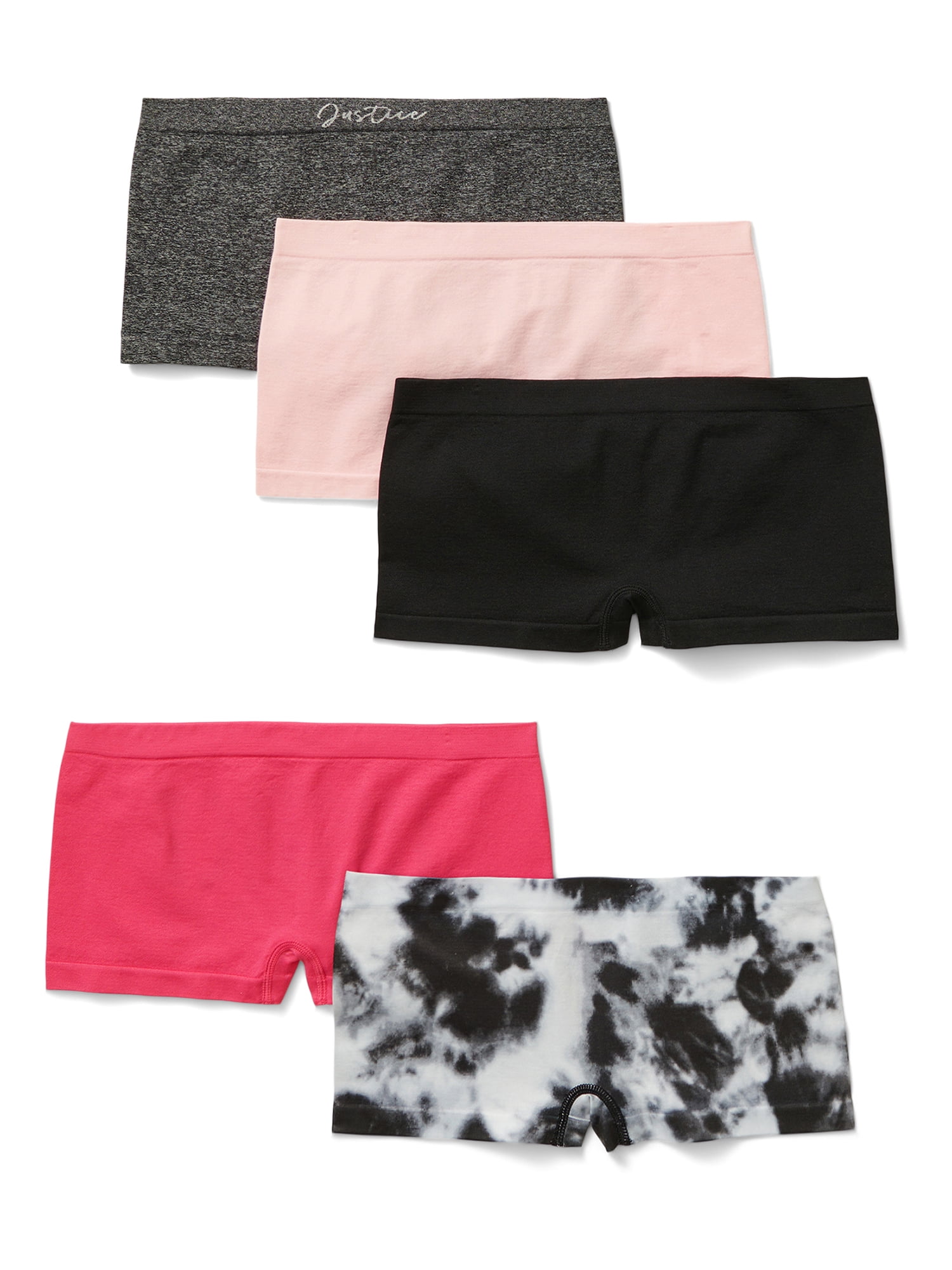Justice Girls Boyshort Underwear, 5Pack, Sizes 616