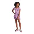 Justice Girls Button Front Top and Ruffle Skirt 2Piece Outfit Set