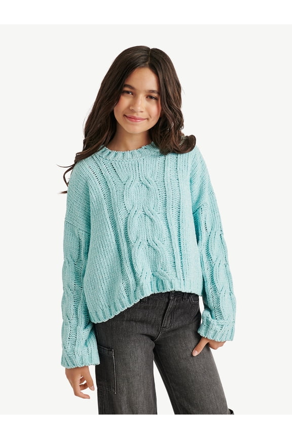Girls Cable Knit Sweater, Sizes XS - XLP