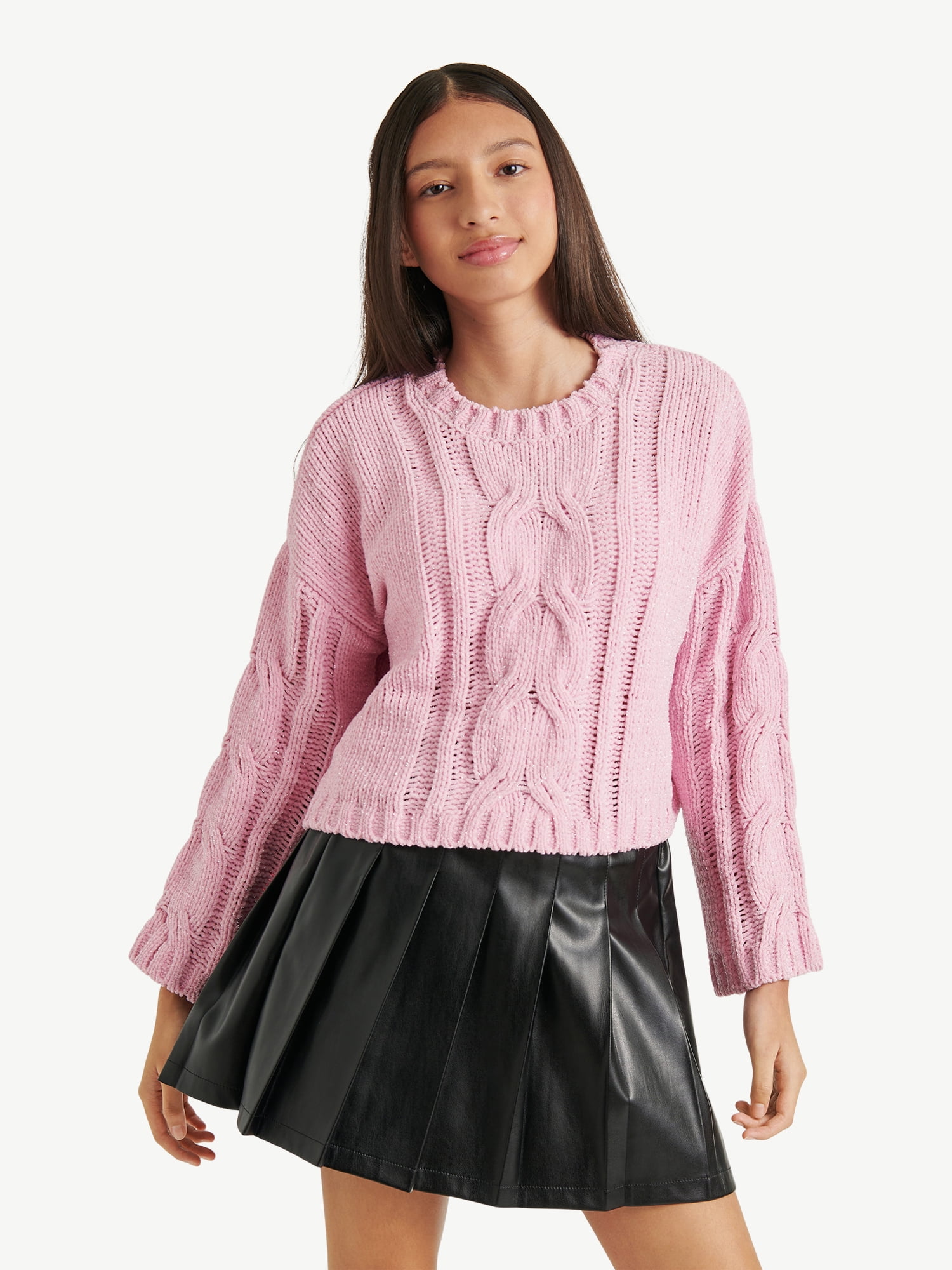 Justice Girls Cable Knit Sweater, Sizes XS - XLP