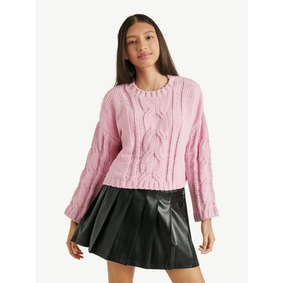 Justice Girls Cable Knit Sweater, Sizes XS - XLP
