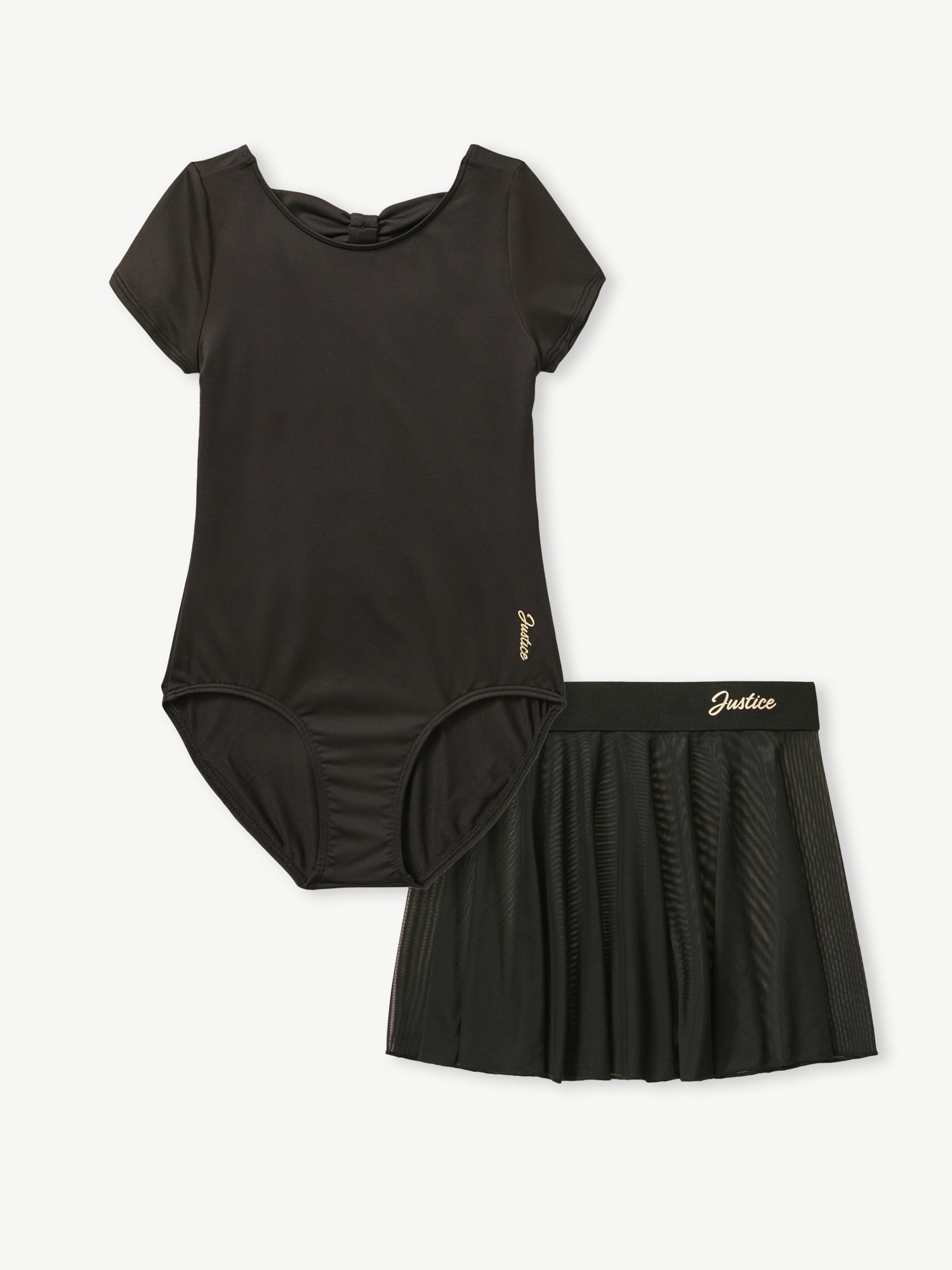 Justice Girls Cap Sleeve Leotard and Dance Skirt, Sizes XXS-XL