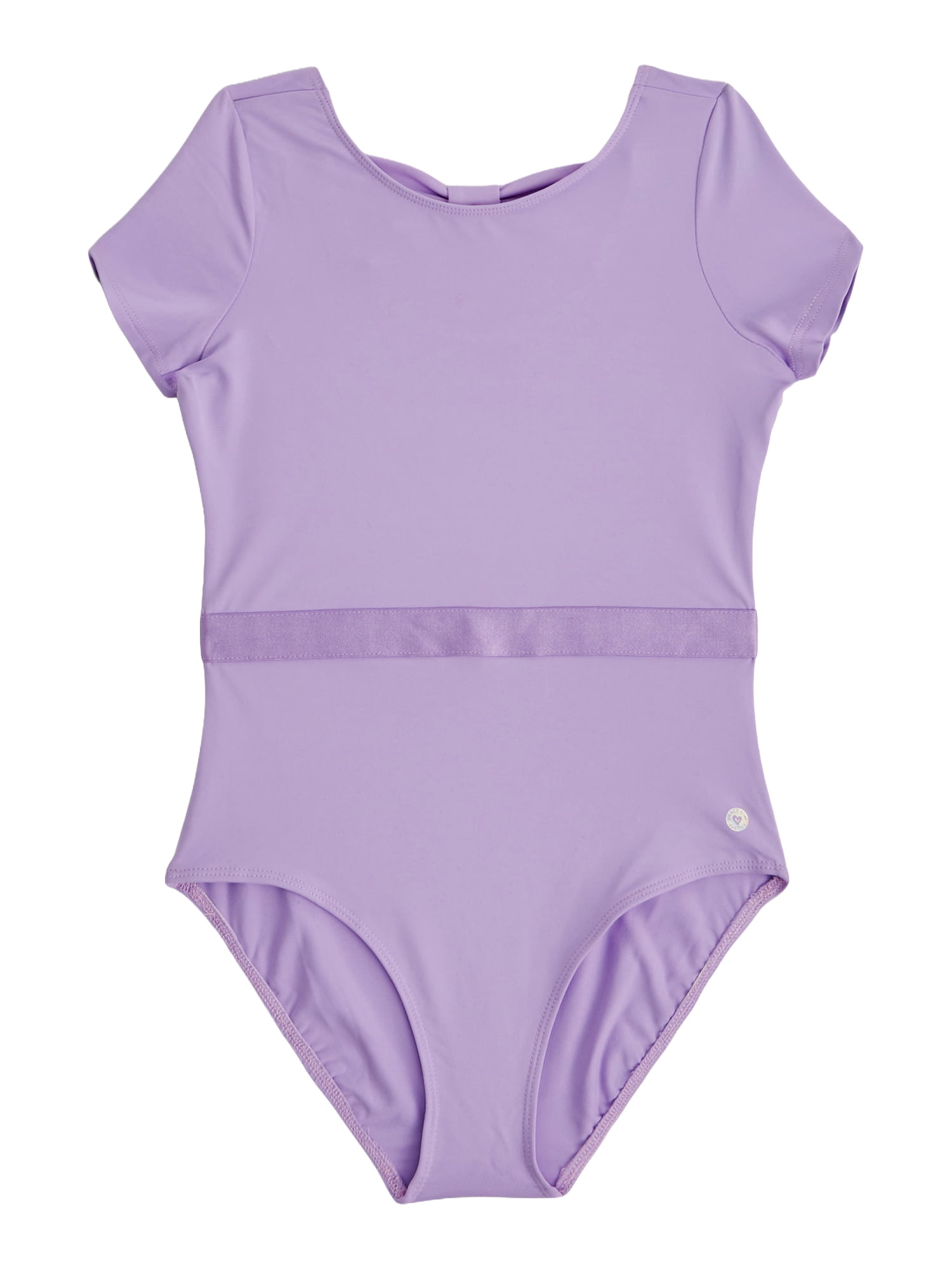 Justice Girls' Cap Sleeve Leotard with Satin Waistband, Sizes XS-XL